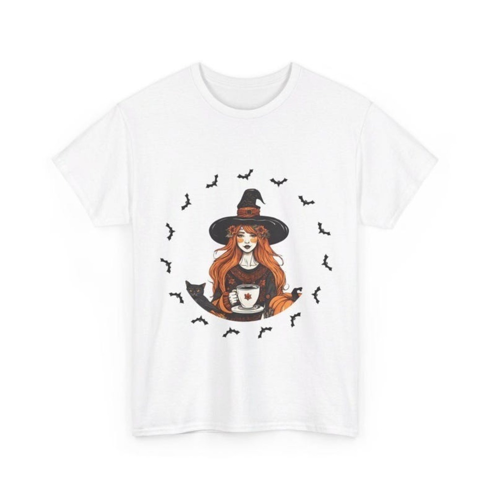 Halloween Tshirt-witch-Unisex Heavy Cotton Tee